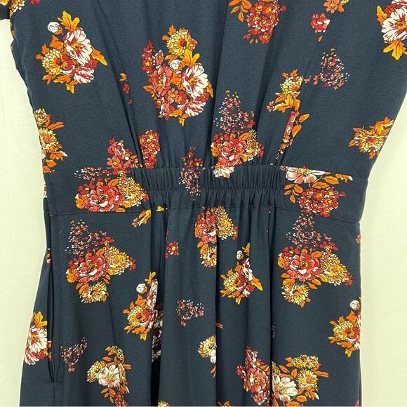 Modcloth Navy Floral Sentimental Retro Dress Size Small - Picture 8 of 16